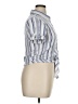 Japna Stripes Blue Short Sleeve Blouse Size XL - photo 4