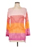 Francesca's 100% Polyester Color Block Pink Pullover Sweater Size L - photo 1
