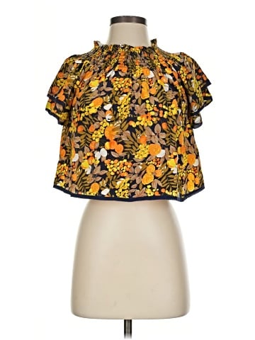 Whistles Short Sleeve Silk Top (view 1)