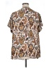 DR2 100% Polyester Paisley Brown Short Sleeve Blouse Size 1X - photo 2