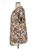DR2 100% Polyester Paisley Brown Short Sleeve Blouse Size 1X - photo 5