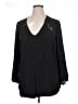 DR2 100% Polyester Black 3/4 Sleeve Blouse Size 1X - photo 1
