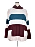 Lularoe Color Block Burgundy Turtleneck Sweater Size 2X - photo 1