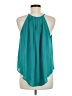 Lush 100% Polyester Teal Sleeveless Blouse Size M - photo 2