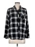 Well Worn Plaid Black Long Sleeve Button-Down Shirt Size M - photo 1