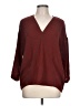 Cotélac 100% Polyester Burgundy 3/4 Sleeve Blouse Size Lg (3) - photo 1