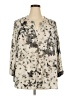 Dalia Collection 100% Polyester Gray 3/4 Sleeve Blouse Size 3X - photo 1