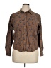 L.L.Bean 100% Cotton Paisley Brown Long Sleeve Button-Down Shirt Size 14 - photo 1