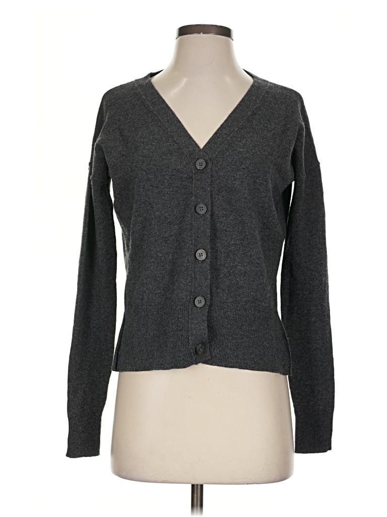Pre-owned Cuyana Wool Cardigan Sweater In Gray