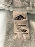 Adidas 100% Polyester Silver Zip Up Hoodie Size 6 - photo 3