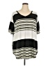 Lularoe Stripes Silver Short Sleeve T-Shirt Size 24 - 26 - photo 1