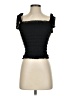 By Anthropologie 100% Polyester Black Short Sleeve Top Size XS - photo 1