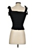 By Anthropologie 100% Polyester Black Short Sleeve Top Size XS - photo 2
