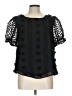 Sweet Wanderer 100% Polyester Black Short Sleeve Blouse Size L - photo 1