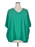Zenana 100% Polyester Green Short Sleeve Blouse Size 2X - photo 1