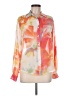 Decree 100% Polyester Color Block Orange Long Sleeve Blouse Size M - photo 1