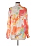 Decree 100% Polyester Color Block Orange Long Sleeve Blouse Size M - photo 2