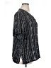 Requirements 100% Rayon Stripes Black Short Sleeve Blouse Size 1X - photo 4