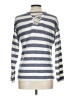 Nine 1 Eight Stripes Silver Pullover Sweater Size L - photo 2