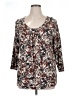 White Stag Brown 3/4 Sleeve Blouse Size XL - photo 1