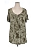 Essentials Tie-dye Green Short Sleeve Top Size 1X - photo 1