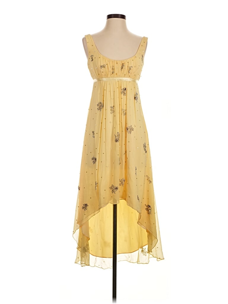 Pre-owned Laundry By Shelli Segal Cocktail Dress In Yellow