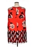 Calvin Klein 100% Polyester Graphic Red Sleeveless Blouse Size 1X - photo 2