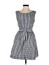 Jack Wills 100% Polyester Checkered-gingham Black Casual Dress Size 4 - photo 1