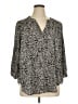 Torrid 100% Polyester Black 3/4 Sleeve Blouse Size 1X Plus (1) - photo 1