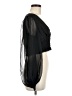 Peach Black 3/4 Sleeve Blouse Size M - photo 4