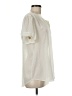 DR2 100% Polyester Ivory Short Sleeve Blouse Size M - photo 4