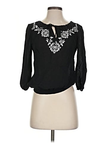 White House Black Market 3/4 Sleeve Blouse (view 1)