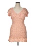 No Boundaries 100% Polyester Print Orange Cocktail Dress Size XL - photo 1