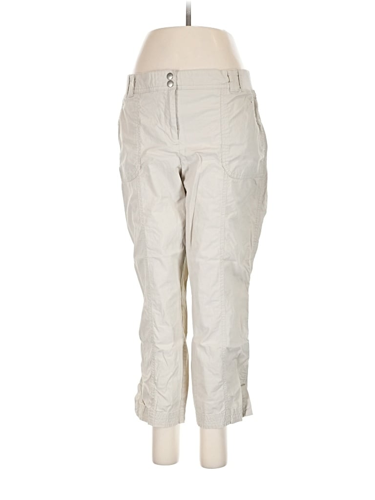 Pre-owned Chico's Cargo Pants In Ivory