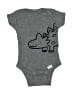 Gerber 100% Cotton Graphic Gray Short Sleeve Onesie Size Newborn - photo 1