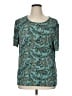 Jaclyn Smith Teal Short Sleeve Blouse Size XL - photo 1