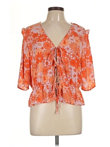 a.n.a. A New Approach Short Sleeve Blouse (view 1)