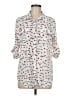 Karl Lagerfeld Paris 100% Polyester Hearts Silver 3/4 Sleeve Blouse Size M - photo 1