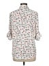 Karl Lagerfeld Paris 100% Polyester Hearts Silver 3/4 Sleeve Blouse Size M - photo 2