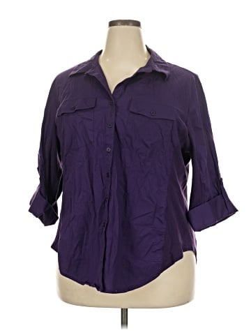 Harve Benard 3/4 Sleeve Button-Down Shirt (view 1)
