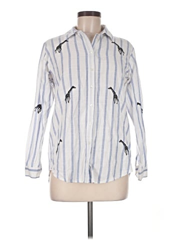 Zara Basic Long Sleeve Button-Down Shirt (view 1)