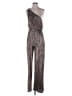 Lovers + Friends 100% Polyester Metallic Silver Jumpsuit Size M - photo 1