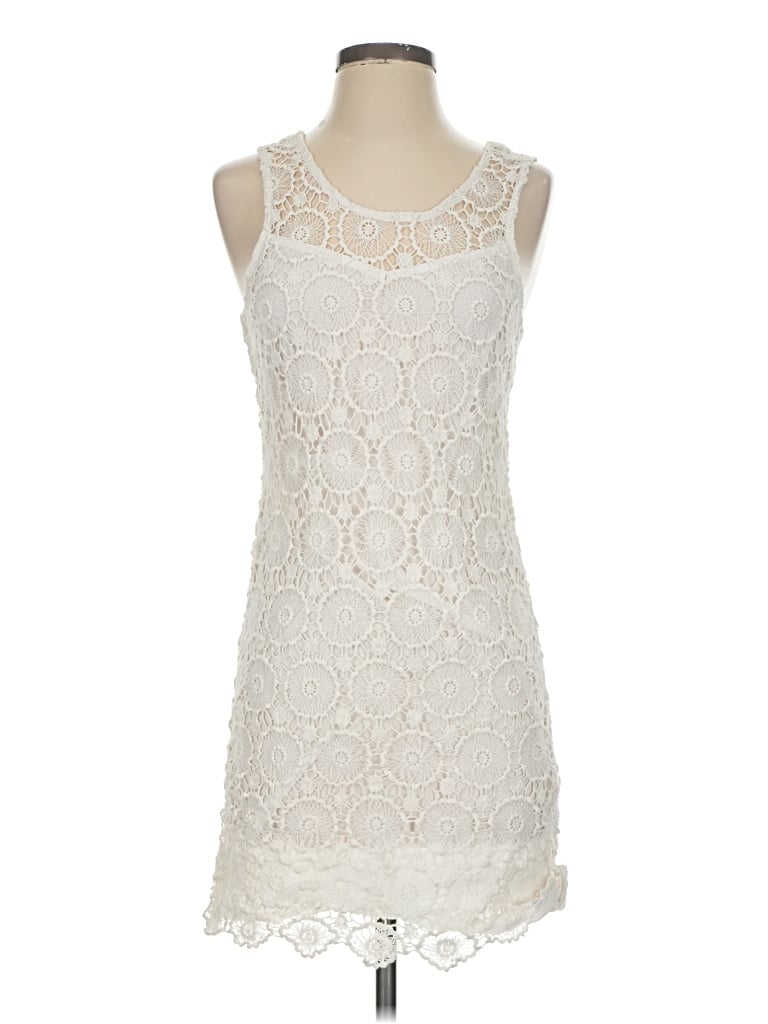 Pre-owned Mud Pie Cocktail Dress In Ivory