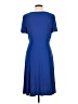 Chaps Solid Blue Casual Dress Size L - photo 2
