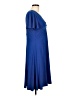 Chaps Solid Blue Casual Dress Size L - photo 4