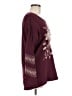 Johnny Was 100% Cotton Floral Burgundy Pullover Sweater Size M - photo 4