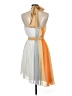 BCBGeneration 100% Polyester Color Block Orange Cocktail Dress Size 6 - photo 2