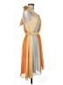BCBGeneration 100% Polyester Color Block Orange Cocktail Dress Size 6 - photo 4