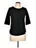 Bar III Black 3/4 Sleeve Top Size L - photo 1