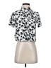 Love Notes 100% Rayon Print Silver Short Sleeve Blouse Size S - photo 1